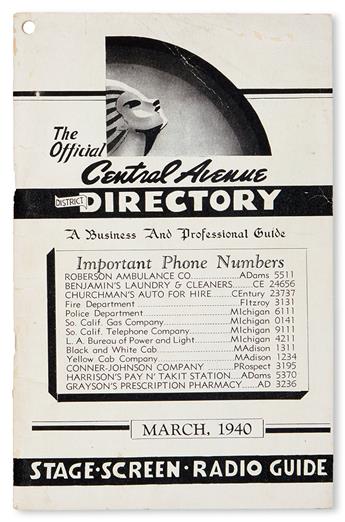 (BUSINESS.) CALIFORNIA. The Official Central Avenue Directory.
